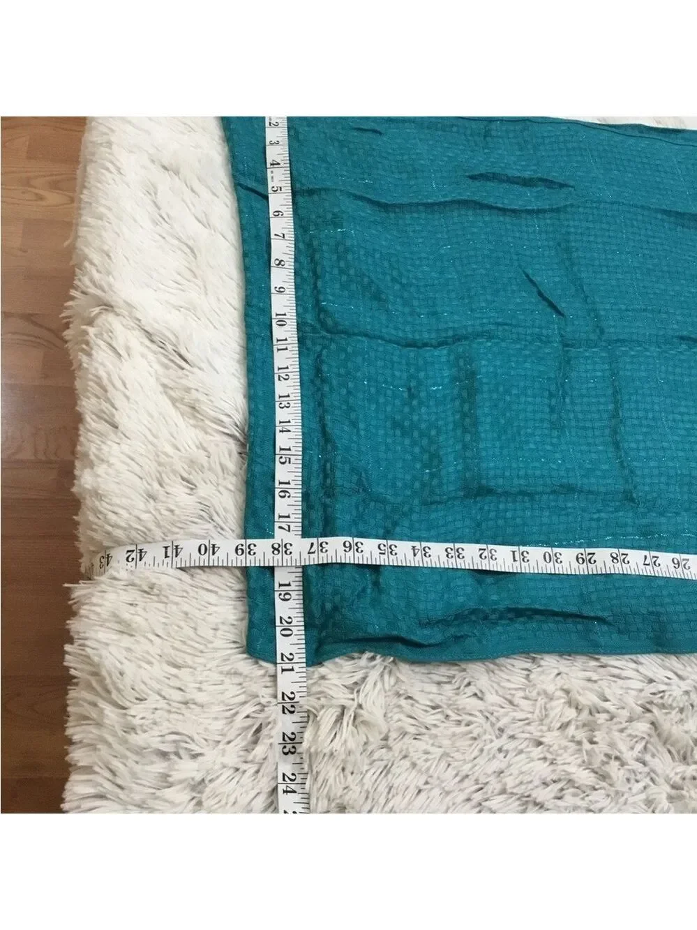Apt 9 Basket Weave Lurex Pashmina oblong scarfs set of two red & blue